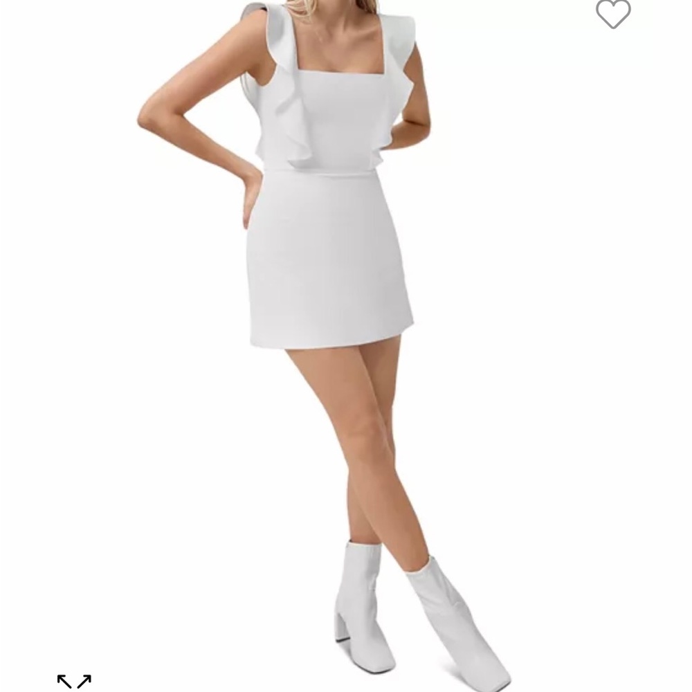 NWT Nordstrom French Connection Whisper Sleeveless Ruffled Mini Dress Graduation